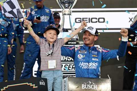 Kyle Larson Finally Has an Answer to Son Owen’s Question: ‘Dad, Why Don’t You Ever Win a NASCAR..