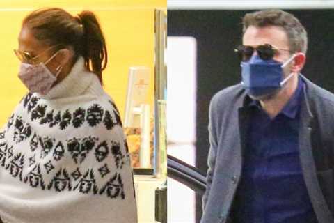 Jennifer Lopez & Ben Affleck are stepping out for lunch after production of “The Mother” was..