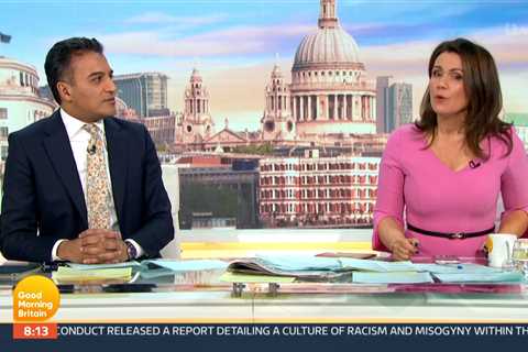 Good Morning Britain’s Adil Ray and Susanna Reid have a dig at Simon Cowell after bike crash