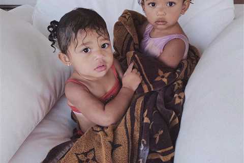 Kim Kardashian shares pic of Chicago & Stormi, 4, in $640 Louis Vuitton towel as family slammed ..