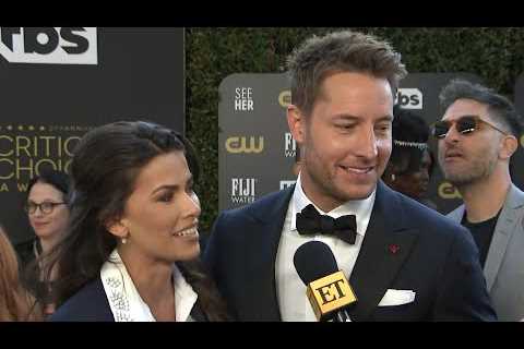 Justin Hartley and Wife Sofia Pernas TWIN in Matching Suits