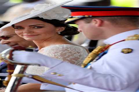 Kate Middleton wows in lace as Prince William dons uniform for Jamaica ceremony