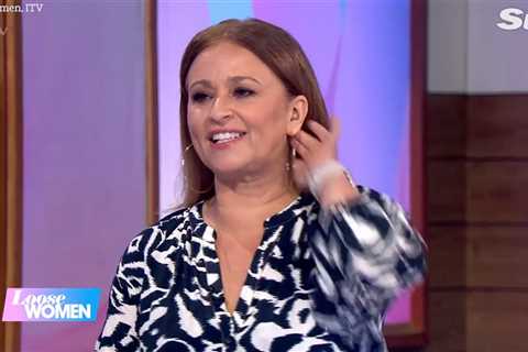 Loose Women’s Nadia Sawalha looks almost unrecognisable as shows off sleek straight hair..