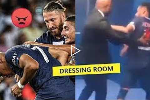 Ramos STOPS messi mbappé fight 😡 Messi ANGRY PSG #shorts #trending #football #mbappe #messi #psg