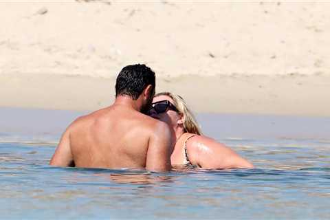 Gemma Collins looks more loved up than ever with fiancé Rami as they kiss in the sea in Greece