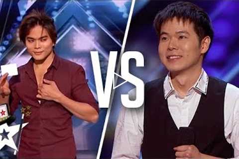 BEST Magicians Shin Lim VS Eric Chien on America's Got Talent | Top Talent