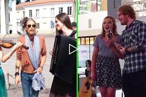 When Celebrities Surprise Street Performers By Singing With Them