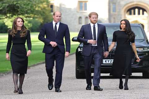 Prince William invited Harry and Meghan just an hour before greeting mourners at Windsor in..