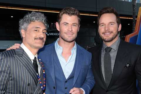 Chris Pratt & Taika Waititi join Chris Hemsworth at the “Thor” World Premiere!