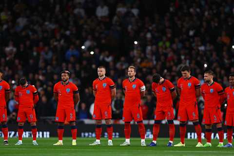 England fans sing God Save The King for the first time at Wembley as Kane and Co remember the Queen ..