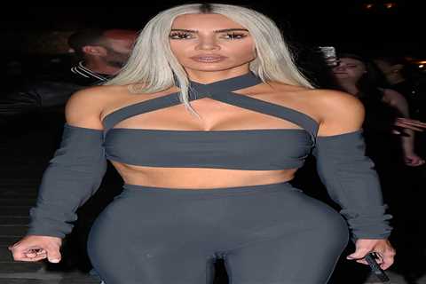 Kim Kardashian shows off real skin without makeup while posing in her most bizarre outfit yet