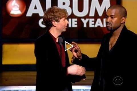 Kanye West Stormed the Stage (Again!) When Beyonce Lost to Beck at the GRAMMYs