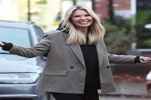 Christine McGuinness is all smiles as she’s seen for the first time since Chelcee Grimes kiss