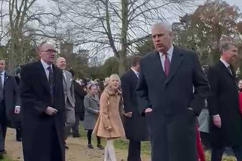 Disgraced Prince Andrew offers baffling tip to freezing crowd during Christmas walkabout at..