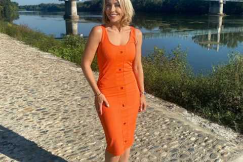 A Place In The Sun’s Laura Hamilton wows in figure-hugging orange dress