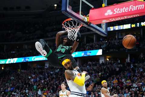 Bent rim causes chaos and anger during Nuggets-Celtics game