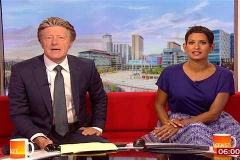 BBC Breakfast host Charlie Stayt’s hair yanked by celeb guest after being accused of wearing wig