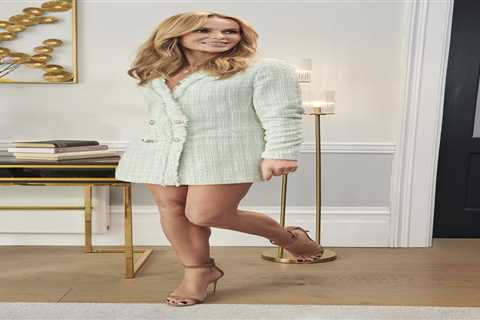 Amanda Holden wows in mint blazer dress and beige high heels as she fronts new fashion campaign..