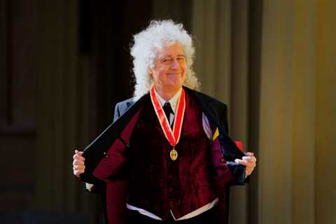 Queen Guitarist Brian May Knighted by King Charles at Buckingham Palace