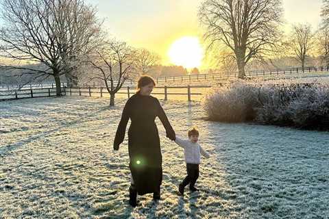 Pregnant Princess Eugenie shares adorable photo holding two-year-old son August’s hand in honour of ..