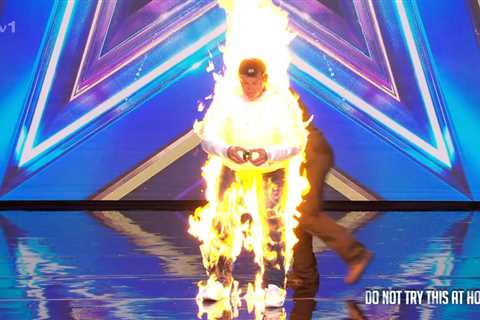 Britain’s Got Talent judges gasp as man sets himself on FIRE during audition