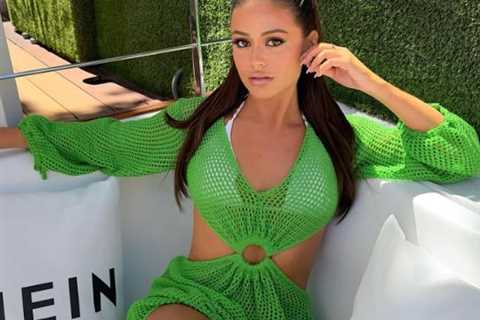 Love Island’s Olivia Hawkins shows off incredible figure in green see-through dress on girls holiday