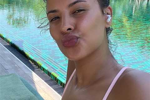 Maya Jama poses in very revealing bikini but insists she didn’t accidentally flash her nipple