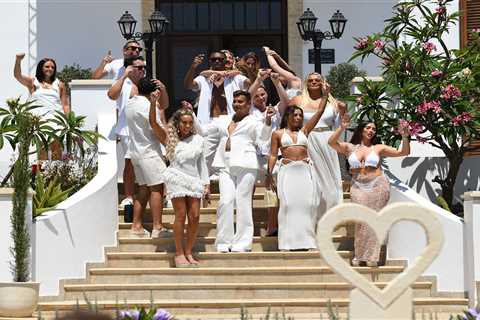 Towie cast look incredible in see-through skirts and all-white outfits at boozy show party in Cyprus