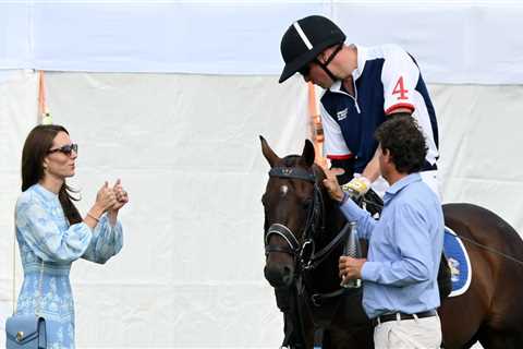 Princess Kate cheers on Prince William at charity polo match as Royal couple look loved up