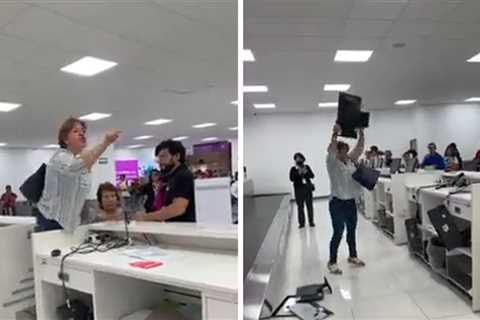 Woman Flips Out in Mexico Airport, Destroys Computer Equipment