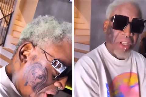 Dennis Rodman Gets Huge Portrait Tattoo Of GF On His Face