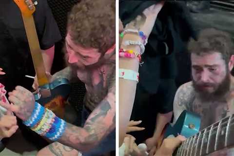 Post Malone Gives Young Fan $5K Guitar At Tampa Concert