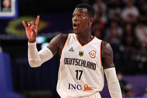 Germany’s Dennis Schroder gets into it with his coach during World Cup group stage