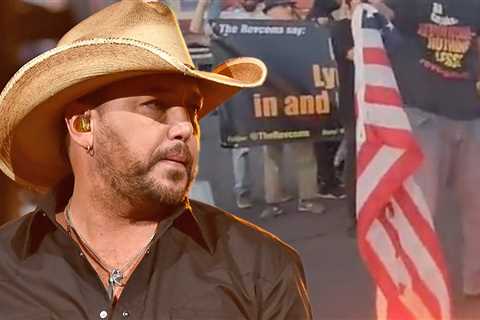 Jason Aldean Concert Protested by Communists Who Burn American Flag