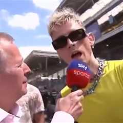 Machine Gun Kelly Does Awkward Interview with F1's Martin Brundle