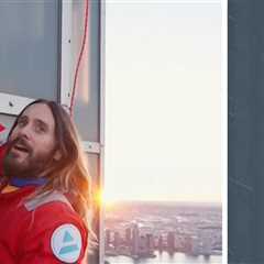 Jared Leto Climbs Empire State Building to Promote New Tour