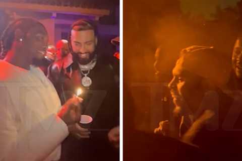 French Montana's 'Playboy Nights' Bday Bash, Chris Brown and Offset Attend