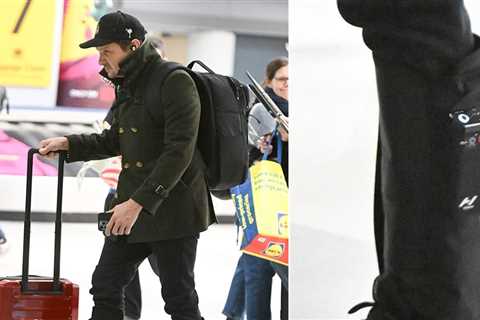 Jeremy Renner Wears Leg Compression Device In NYC, Year After Snowplow Accident