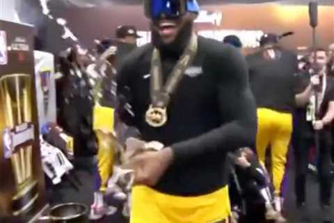 LeBron James, Lakers have champagne-soaked celebration after In-Season Tournament win