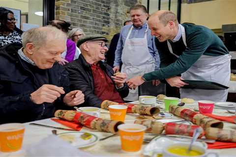 Prince William Serves Christmas Lunch at Homeless Charity