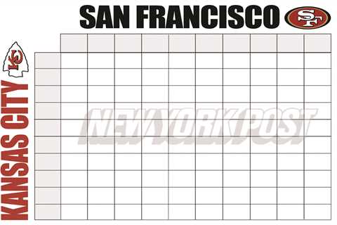 Super Bowl 2024 squares: Printable boxes template for Chiefs-49ers