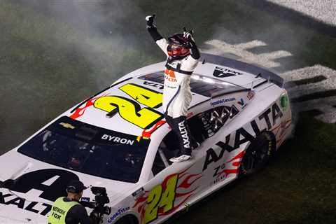 William Byron wins rain-delayed Daytona 500 under caution