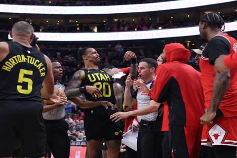 Tense Jazz-Bulls battle turns into pure chaos with late-game scuffle