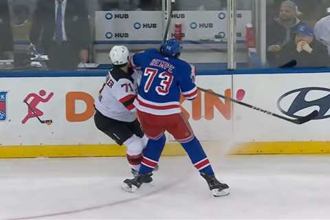 Devils furious with Rangers’ Matt Rempe after ugly hit, not fighting: ‘Be a man about it’