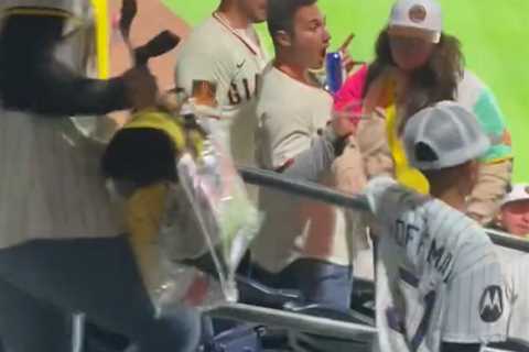 Padres fan slaps Giants fan across the face during ugly fan fight