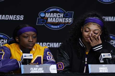 LSU’s Flau’jae Johnson defends teary Angel Reese after emotional March Madness loss: ‘Y’all don’t..
