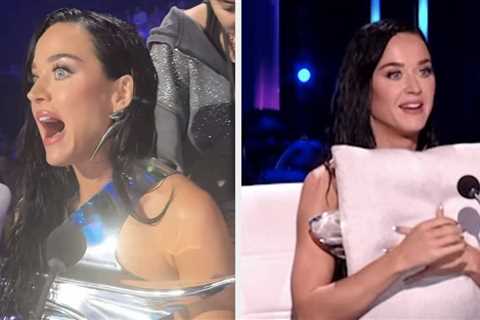 Katy Perry Was Forced To Hold A Cushion Over Her Chest And Hide Under The “American Idol” Judges'..