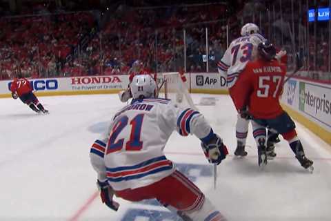 Rangers’ Matt Rempe knocks Capitals’ Trevor van Riemsdyk out of Game 3 with brutal hit