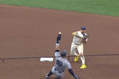 Aaron Boone perplexed by umpires’ explanation of Aaron Judges’ hands-up slide: ‘Not illegal’