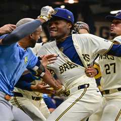 Brewers, Rays throw punches in massive bench-clearing brawl